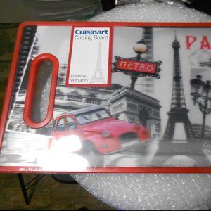 Cuisinart 3D Cutting board Paris Metro Eiffel Tower14"x9" New